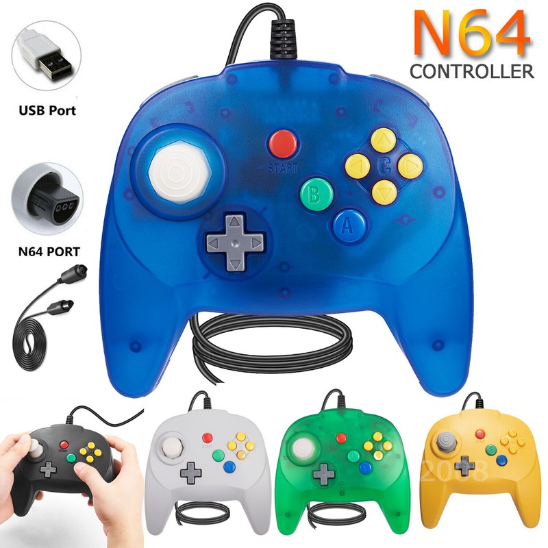 Wired N64 Controller Compatible With Nintendo 64 N64 Joystick Video Game Console