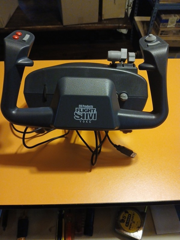 CH Products Flight Sim Yoke USB Used Works