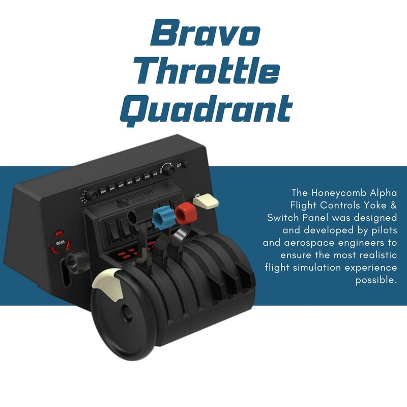 Honeycomb Alpha Flight Controls Yoke with Bravo Throttle Quadrant Bundle gallery