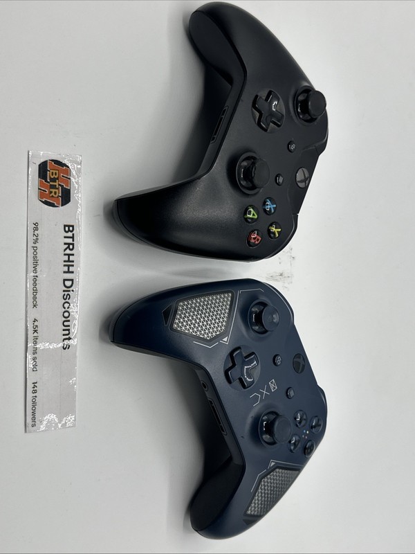 Lot of 2-Microsoft 1708-1537 Xbox One Controller – Patrol Tech Blue/Black