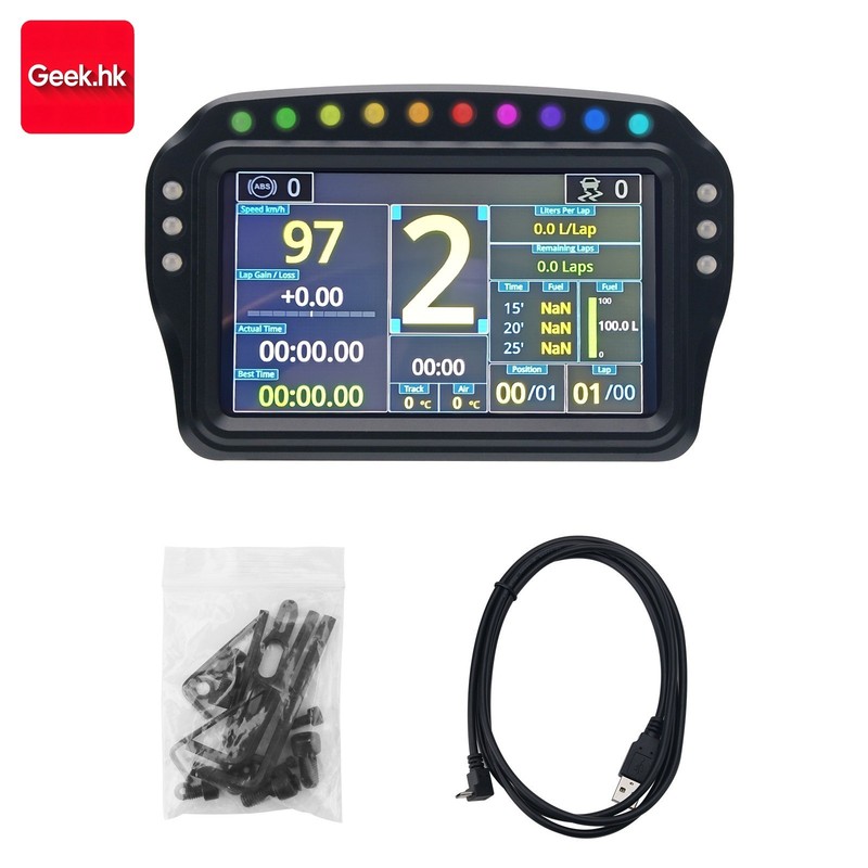 ODDOR 5″ LCD SIM Racing Dashboard for FANATEC Simagic Direct Drive Wheel Bases&&