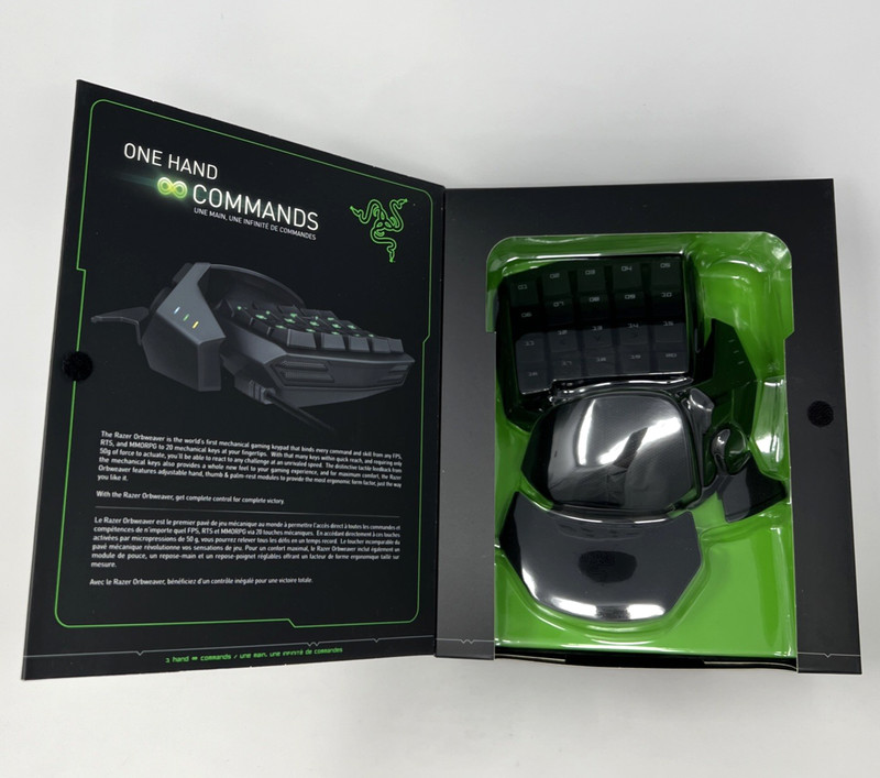 Razer Orbweaver RZ07-0074 Elite Mechanical Gaming Keypad Green LED NEW Sealed