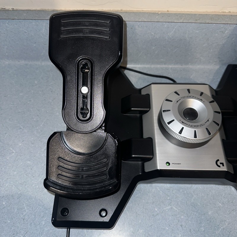 Logitech G Flight Simulator Rudder Pedals J-U0005 PC USB PARTIALLY TESTED *READ* gallery