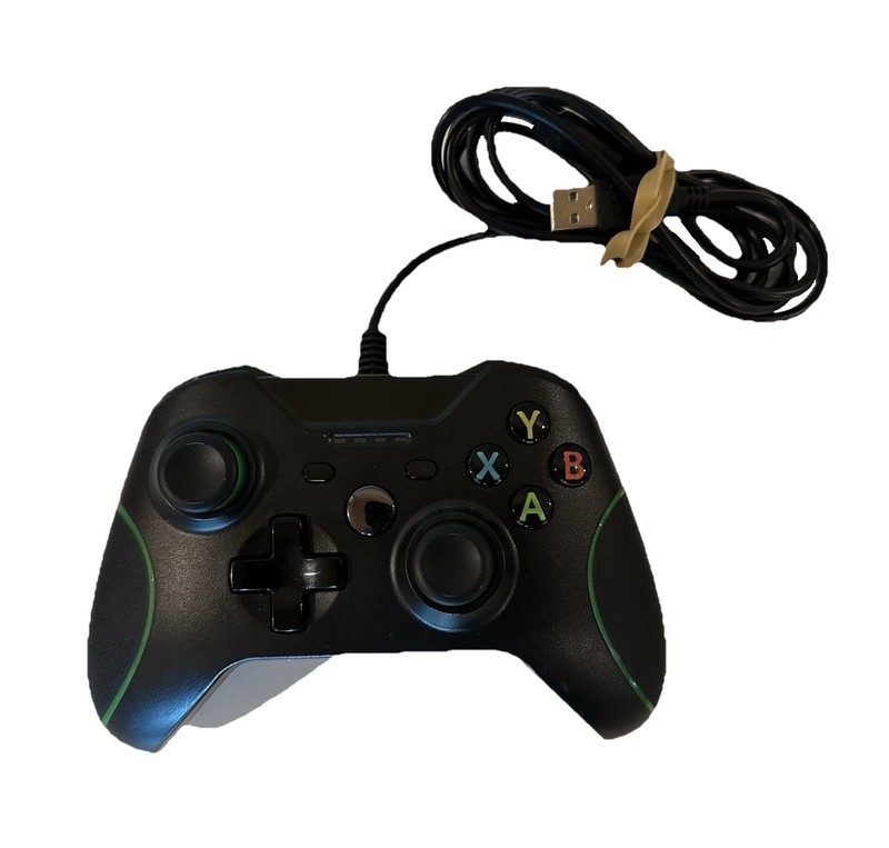 Black Green Microsoft XBox One Wired Controller Tested