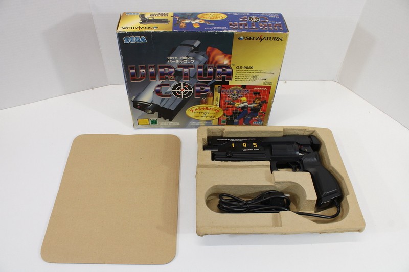 Sega Saturn Virtua Gun Controller Boxed HSS-0122 Black Start Japan Import GC99B