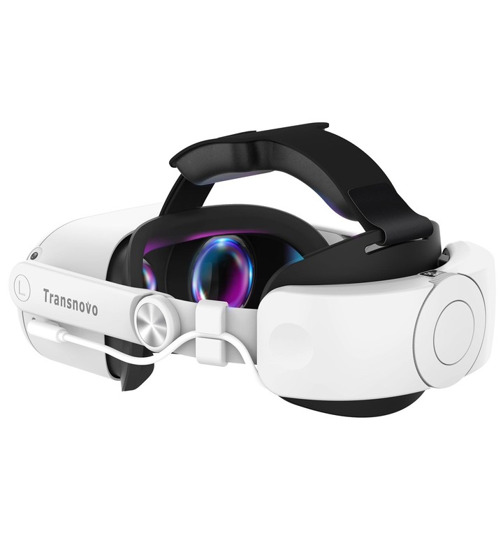 Compatible with Oculus Quest 2 6000mAh Battery Head Strap One-Button Retractable