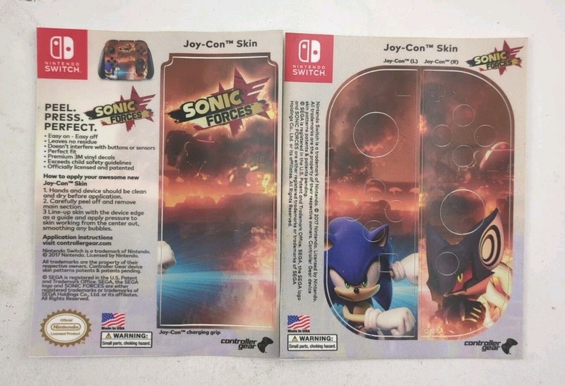 Sonic Forces Joy-Con Skins For Nintendo Switch 2 Pack Bundle BRAND NEW