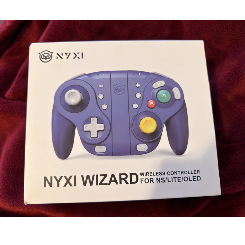 NYXI Wizard Ergonomic Wireless Controller for Nintendo Switch/Lite/OLED Purple