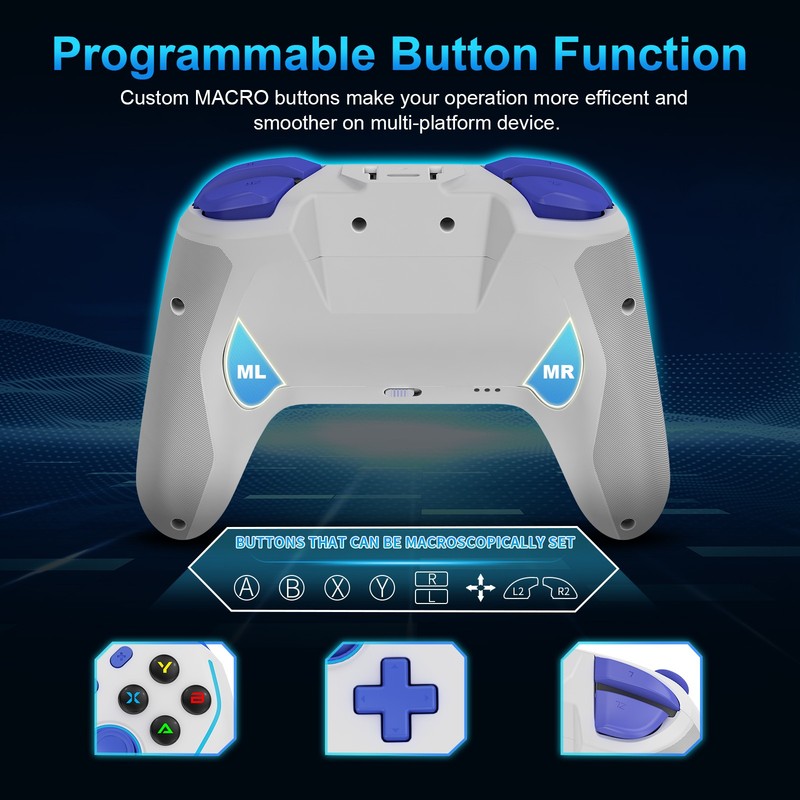 Hall Effect Wireless Gamepad Bluetooth Controller for Multi-platform gallery