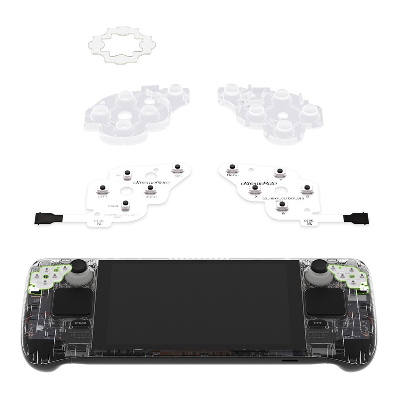 eXtremeRate Face Clicky Kit for Steam Deck LCD Handheld Console Dpad View ABXY gallery