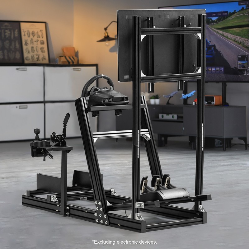 Marada Racing Sim Cockpit 4080 Aluminum With Monitor Stand Fits For Logitech