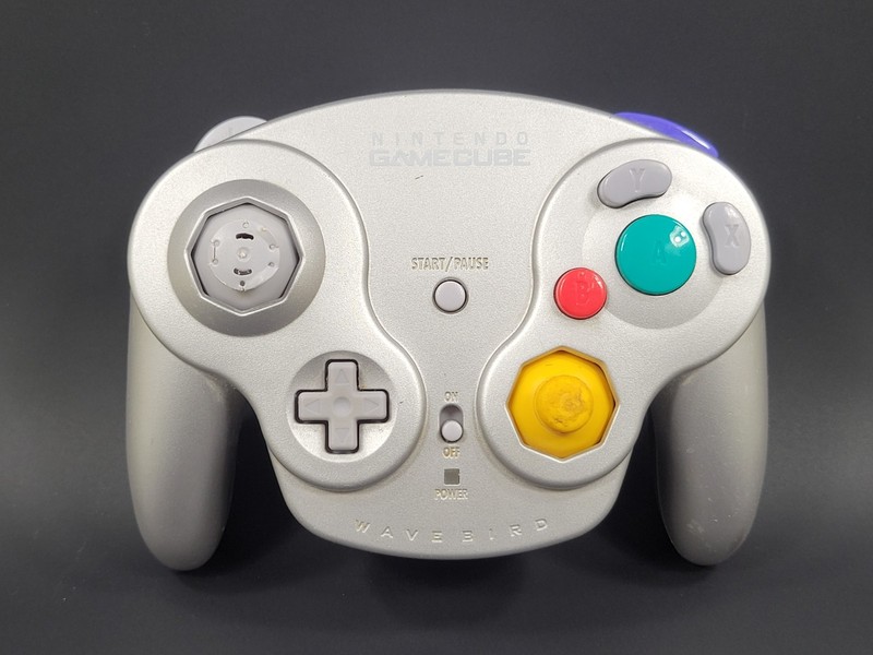 Nintendo Gamecube DOL-004 Wavebird Controller Platinum No Reciever For Parts