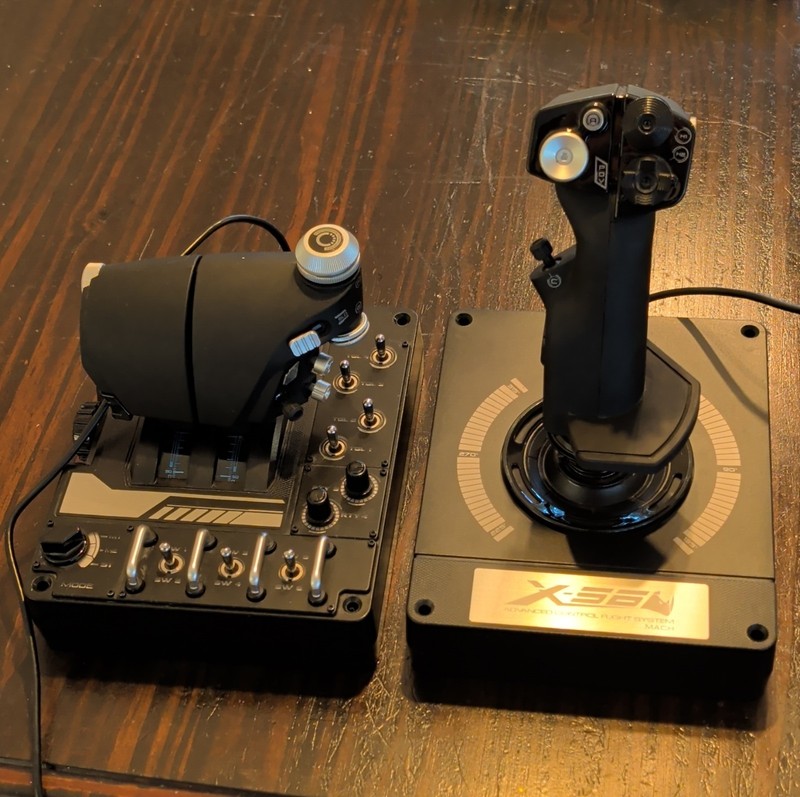 Logitech X56 Rhino HOTAS Flight Stick and Throttle Controller Set