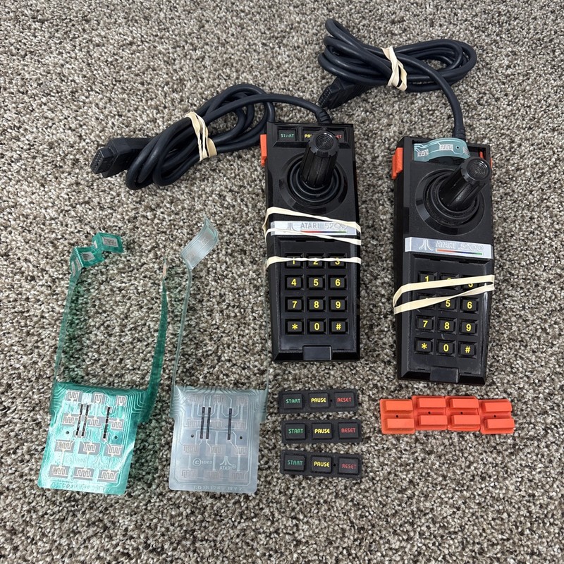 Atari 5200 Black Joystick Controler Lot Of 2 For Atari 5200 FOR PARTS OR REPAIR
