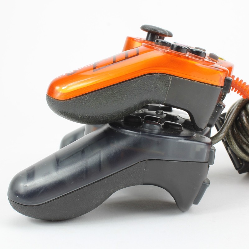 Lot Mad Catz PS2 Dual Force 2 Pro Micro Con Controller Clear Red Orange Gray gallery