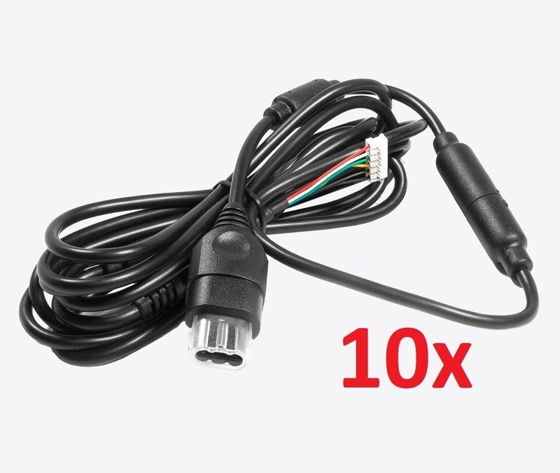 10x Replacement Original XBOX Controller Repair Lead Cord Cables with Breakaway