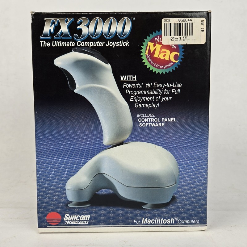 Suncom Technologies FX 3000 Computer Joystick for Macintosh ADB Connector NOS