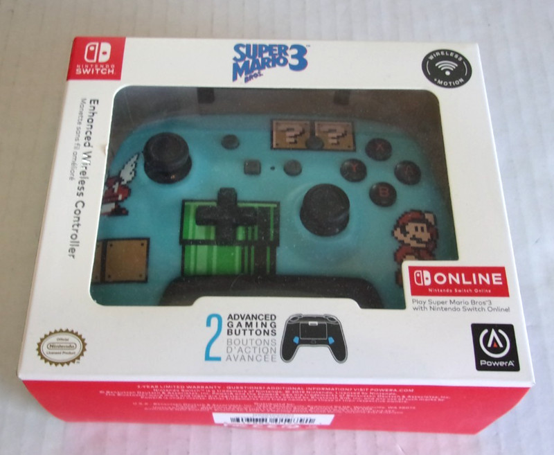 Used W/ Box PowerA SMB3 Super Mario Bros 3 Wireless Controller Nintendo Switch