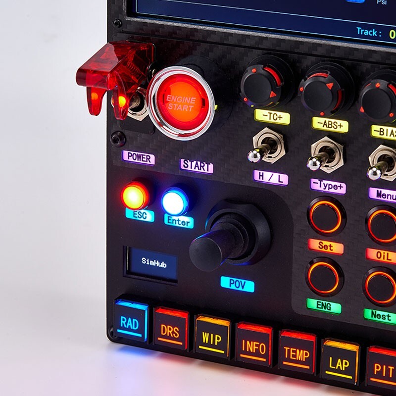 SIMX V7 PRO 7" RGB Button Box Sim Racing Button Box for Thrustmaster Simagic gallery