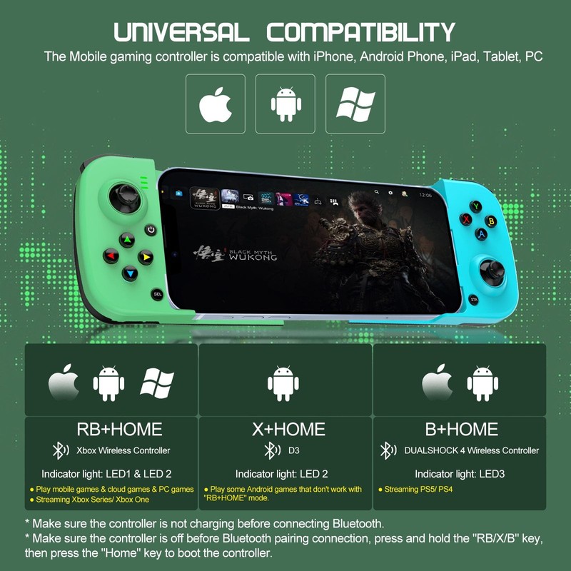 Controller for iPhone/Android Support Case, Mobile Gaming Controller with Erg... gallery