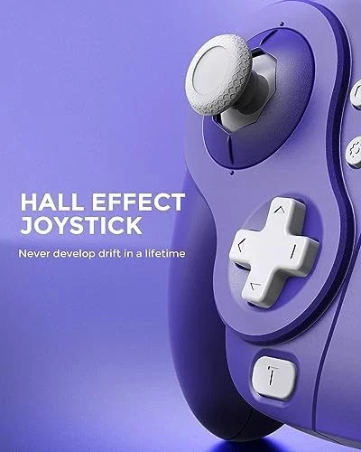 NYXI Wizard GameCube Switch Controller Hall Effect Purple BRAND NEW gallery
