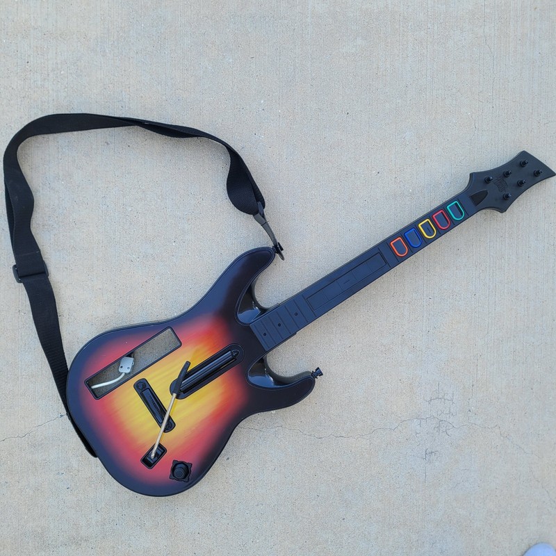Nintendo Wii Guitar Hero Red Octane Wireless Sunburst Controller W/ Strap Tested