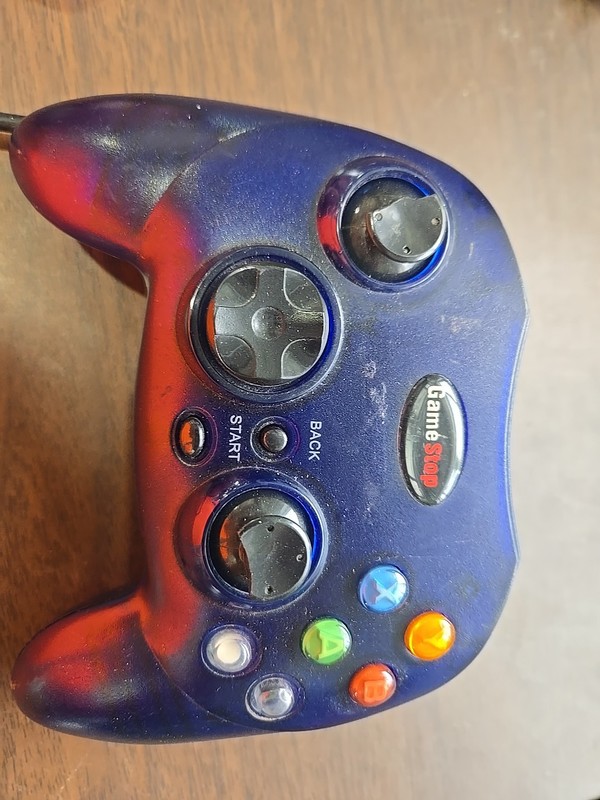 Gamestop Corded Wired Controller XBOX Dark Blue UNTESTED