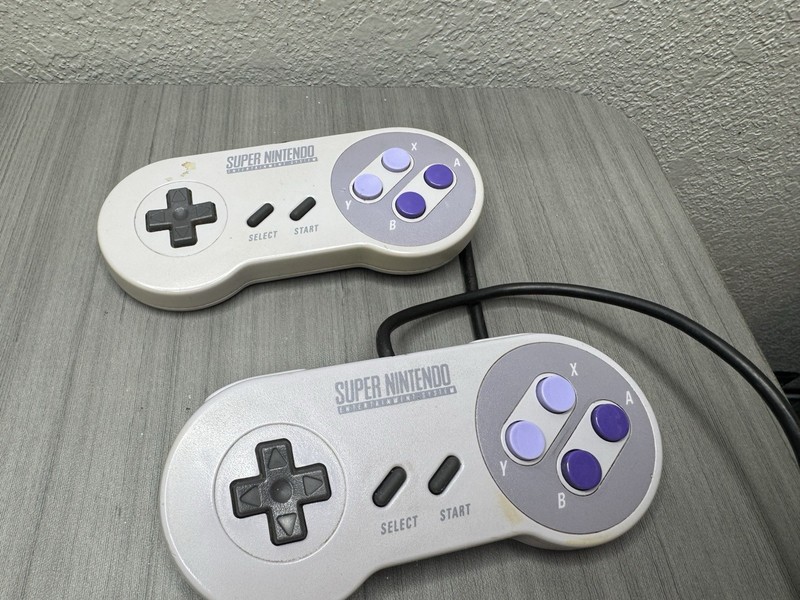 Lot of 2 SNES Super Nintendo Original Controller Authentic OEM SNS-005 READ
