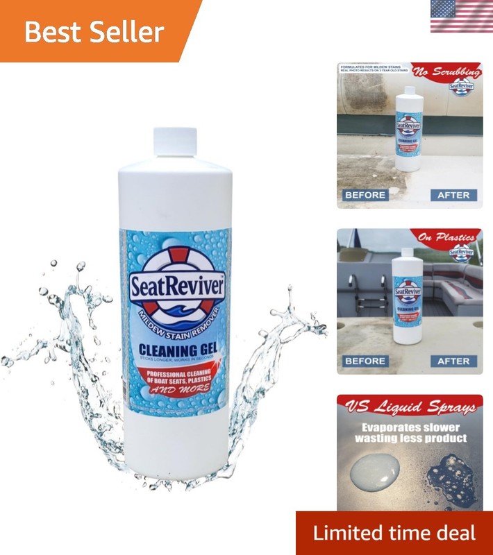 Marine Mildew Stain Remover for Boat Seats, Vinyl & Plastic | Light Gel That …