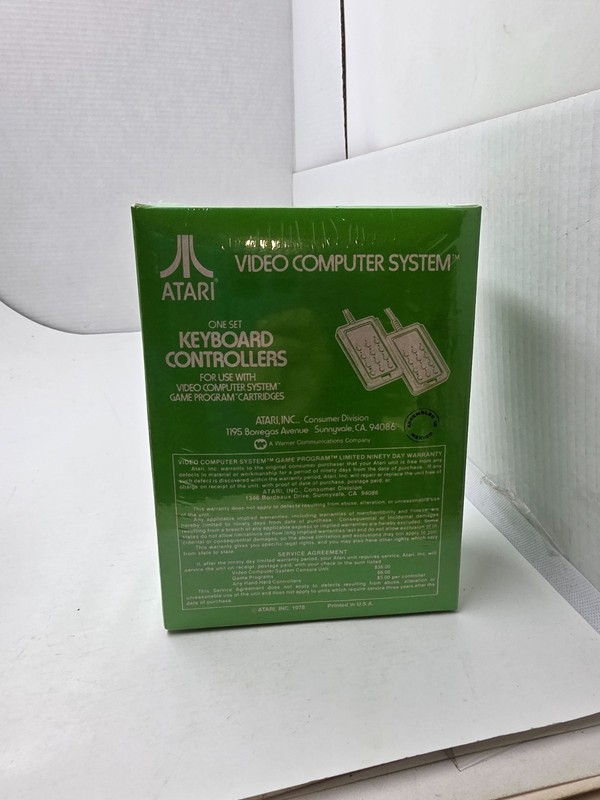 NEAR MINT NEW SEALED RARE PAIR OFFICIAL ATARI 2600 CX50 KEYBOARD CONTROLLERS #D3 gallery