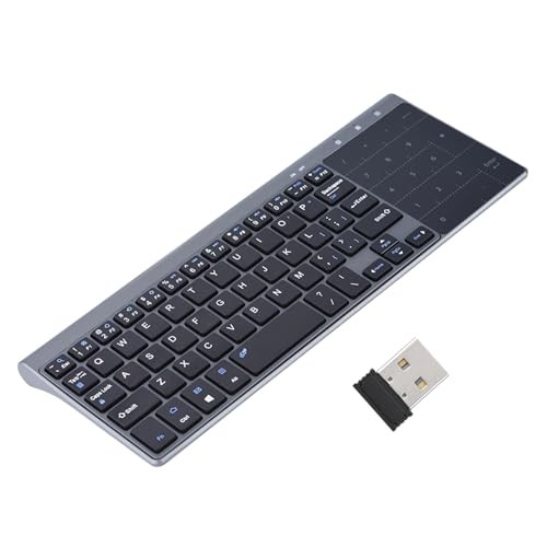 2.4Ghz Mini Wireless Keyboard with Touchpad Numeric Keypad Portable default