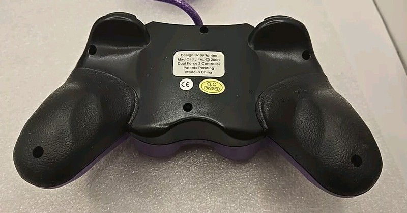 Vintage PlayStation 2 (PS2) Mad Catz ~ Dual Force 2 Pro ~ Purple Controller EUC gallery