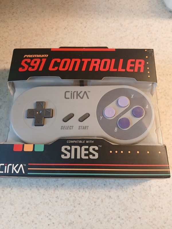 CirKa Premium S91 Wired Controller for Nintendo SNES – Gray/Purple/Black M07888