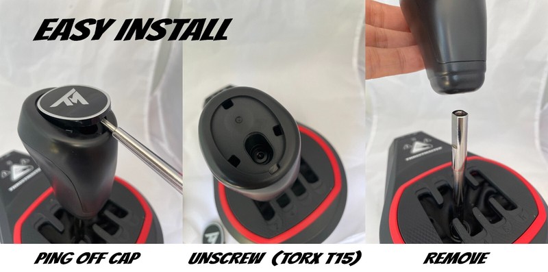 Gear Shifter Knob & Adaptor For Thrustmaster TH8S Sim Racing Mod gallery
