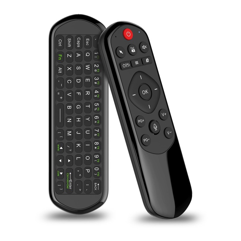 iPazzPort Universal TV Air Mouse Keyboard, Bluetooth & 2.4G, Voice black