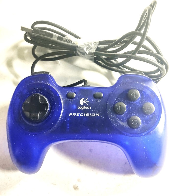 Blue Dark Logitech Precision Gamepad Controller USB 863251-0000 gallery
