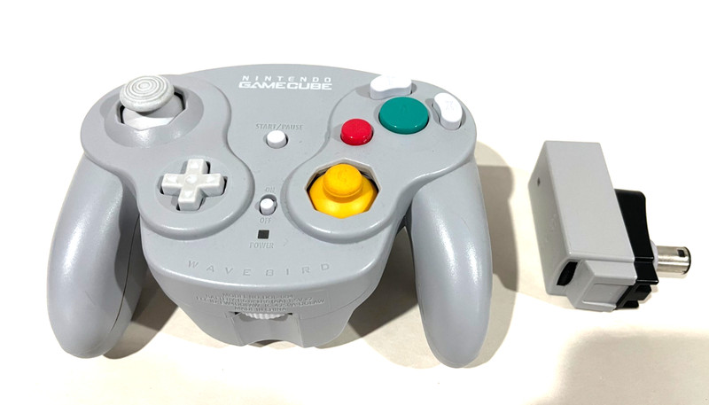 GameCube OEM Wavebird Controller Gamepad DOL-004 NTSC W/ Receiver Dongle Tested