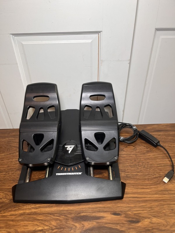 Thrustmaster TFRP T.Flight Rudder Pedals Flight Sim PC PS4 Black W/ USB Adapter
