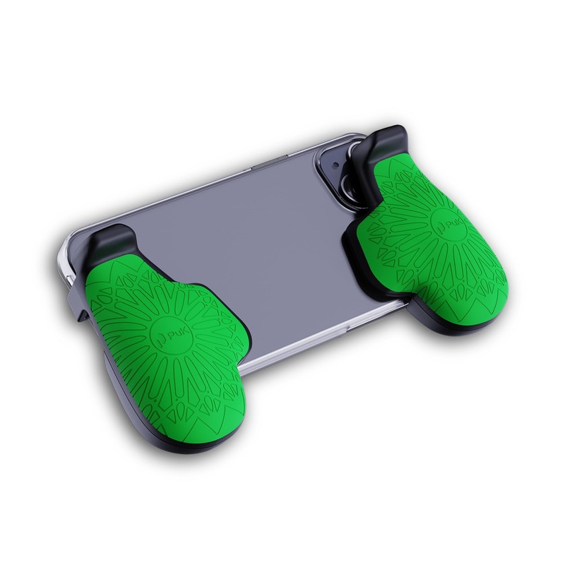 Phone Gaming Grip – Black & Green Ergonomic Mobile Game Handle with Adhesive …