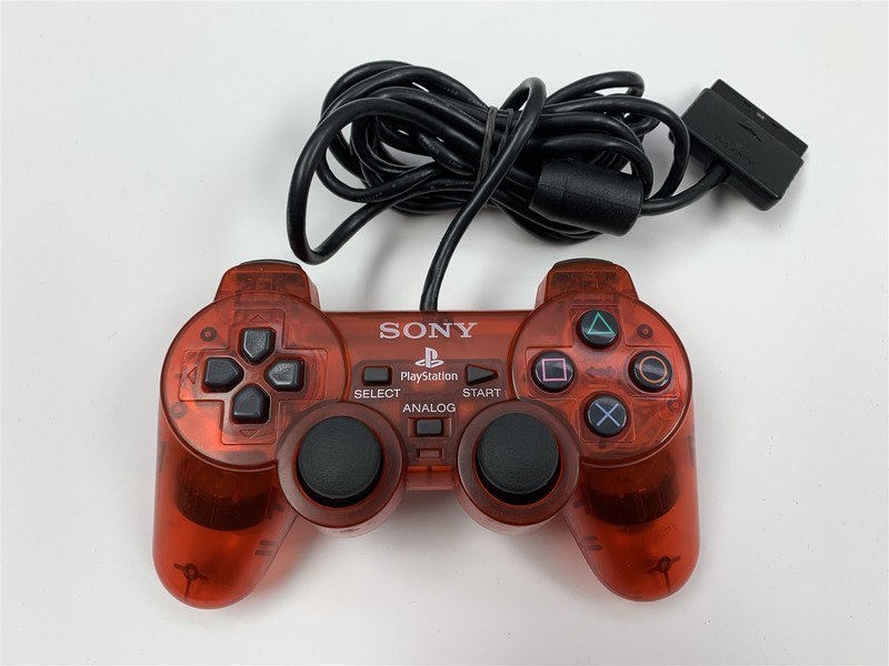 Crimson Red Dual Shock 2 Controller Official Sony PlayStation 2 PS2 SCPH-10010