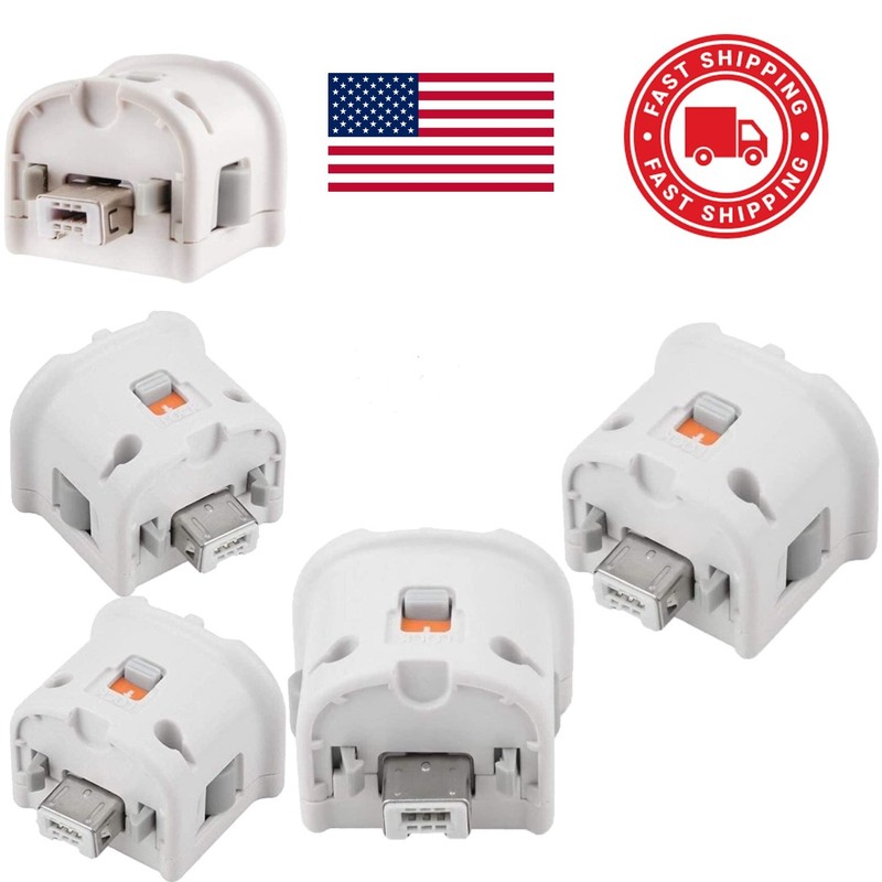 Wii Remote Motion Plus Adapter 2 Pack White for Detailed Movement Tracking