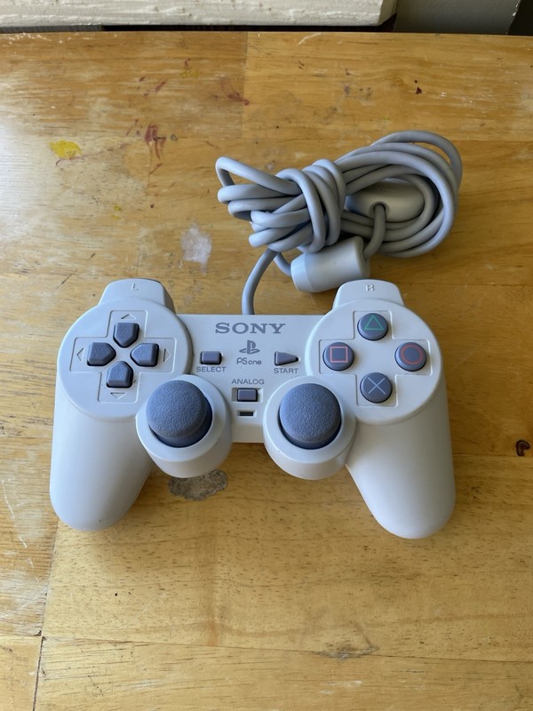 OEM Sony Playstation 1 PS1 Dualshock Analog Controller SCPH-110 White Free Ship