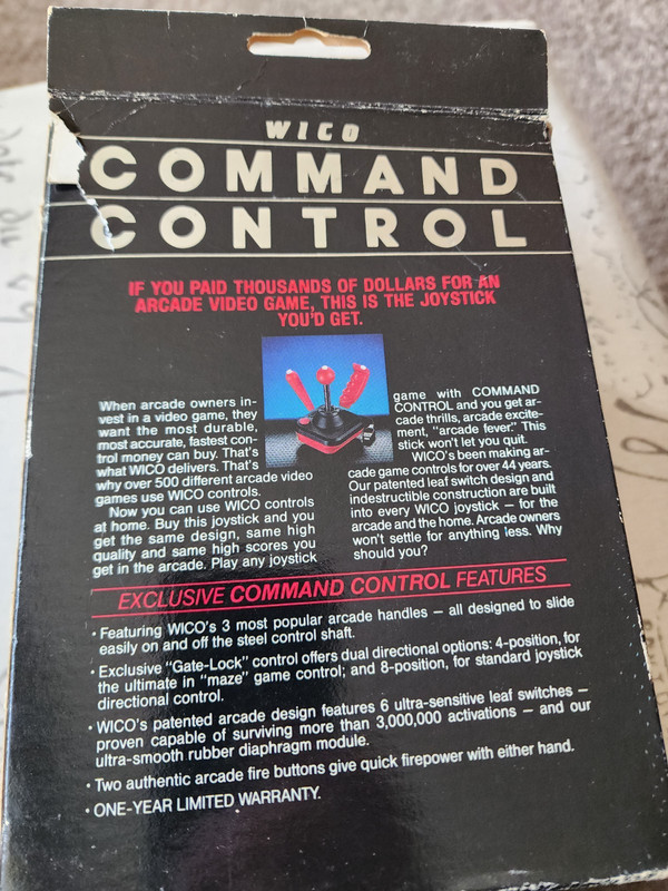 Wico Command control 3-way joystick Box, manual and accesories ONLY gallery