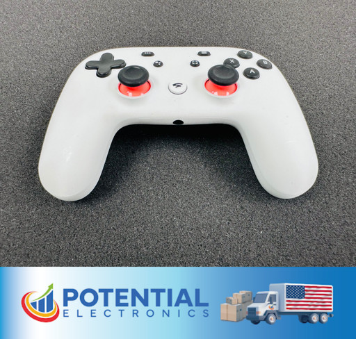 LOT OF 2 Google Stadia H2B White Wired, Wireless Video Gaming Controller 🚚