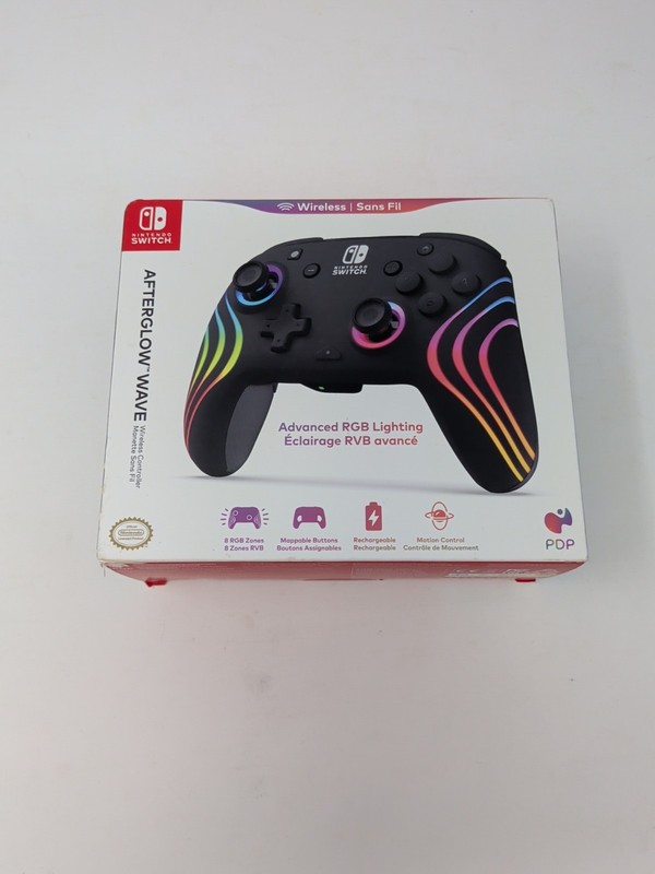 PDP – Afterglow Wave Wireless RGB Gaming Controller for Nintendo Switch New