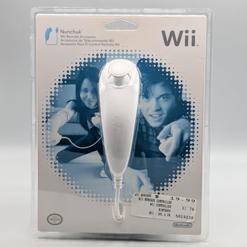 New 2007 Nintendo Wii Nunchuck White Genuine Original Sealed