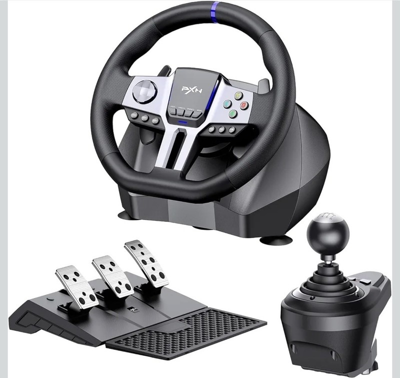 V9 GEN2 Gaming Steering Wheel for PC, Xbox & PS4-270°/900° USB Sim Racing Wheel