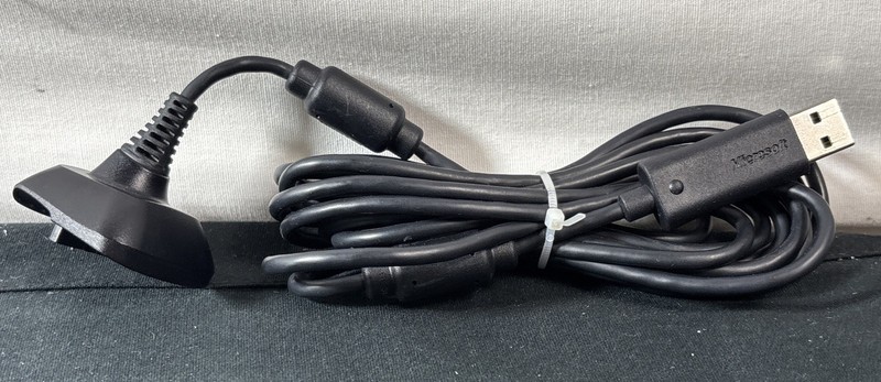 Original OEM Microsoft USB Charging Cable For Microsoft Xbox 360 Black