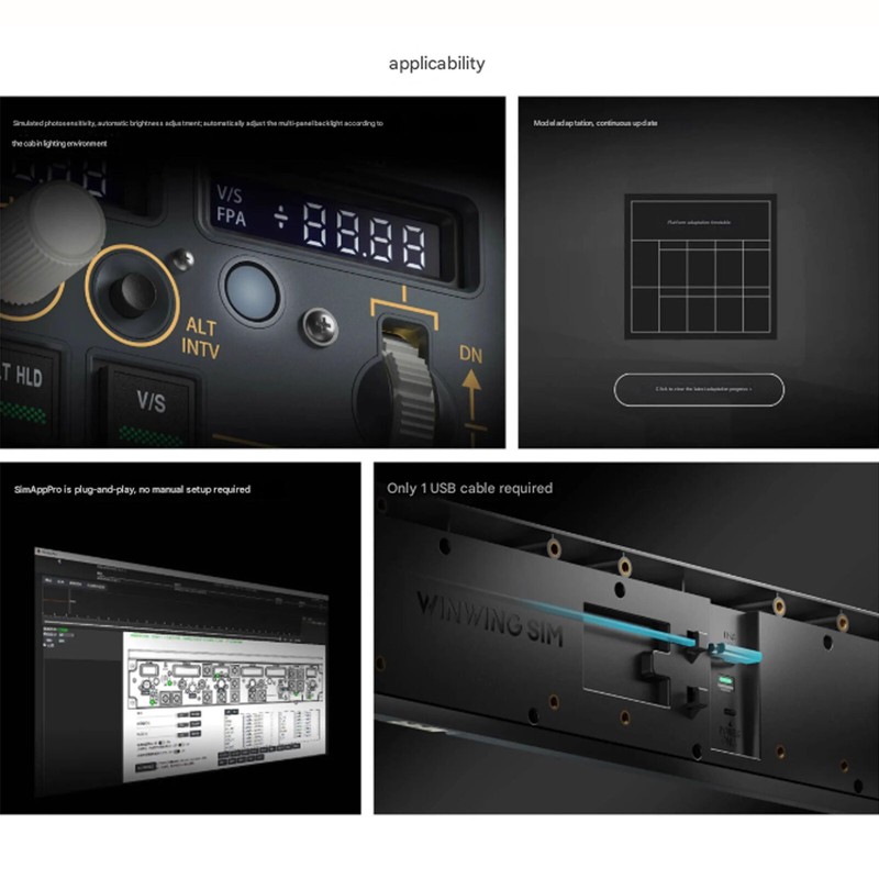 WINWING PAP3 MCP Flight Control Panel for PMDG 737/ZIBO – Plug & Play for MSFS