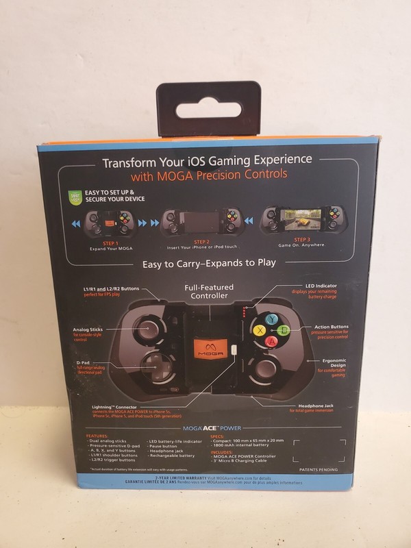 MOGA GGX8807Q Bluetooth Wireless Gaming Controller iPhone 5 5S SE iPod gallery
